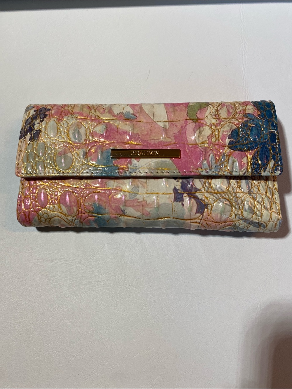 BRAHMIN Cordelia Coral Reef Melbourne Leather Continental Wallet NWOT